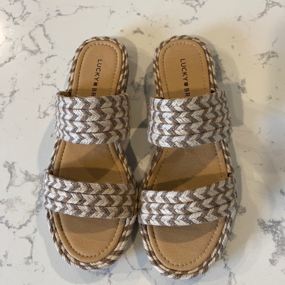 Lucky Brand Woven Jute Sandals NWT Size 8